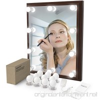 【2018 Upgrade Version】Hollywood Style 10 LED Bulbs Vanity Mirror Lights Kit with Dimmable Light Bulbs  3 x Installation method and Super Bright Bulb Lighting Fixture Strip for Makeup Vanity Table Set - B078W6FC2B