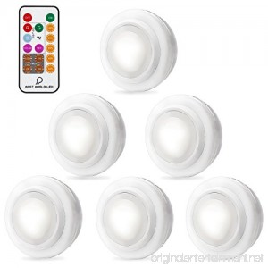 6 Pack LED Puck Lights with Remote Control Under Cabinet Lighting Wireless Battery Operated RGB Color Changing Lights for Cabinet Closet and Kitchen (White) - B07CV9ZKYW