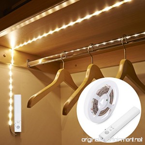 Amagle LED Dual Mode Motion Night Light Flexible LED Strip with Motion Sensor Closet Light for Bedroom Cabinet Nature White (4000K) (4 AAA Batteries Operated Not Included) - B01N9J71N7