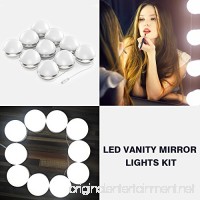 AMMON LED Vanity Mirror Light Kit  Hollywood Makeup Light  Dimmable Light Bulb Lighting Fixture Strip Vanity Table Set for Dressing Room with Dimmer Switch(10 Bulbs Adhesive) - B078LW9WLW