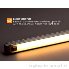 BLACK+DECKER LED Under Cabinet Lighting Kit 5-Bars 9 Inches Each DIY Tool-Free Installation Warm White 2700K 1800 Lumens 24.6 Watts Home Accent Lighting (LEDUC9-5WK) - B01MECBCA3