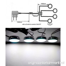 Cefrank LED Cabinet Lighting 4-pack Counter Under Shelf Accent LED Lamps for Garage Kitchen Office bookshelf Workbench Closet Under Lighting- White - B00URM71DA