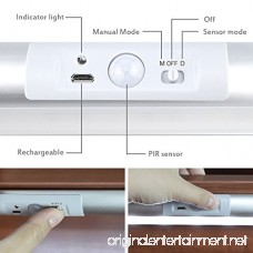 Closet Light Motion Sensor Light Bar USB Rechargeable Portable Wireless Light Magnetic Stick-on Anywhere LED Night Light Bar Cordless Cabinet Lights for Shelf Counter Wardrobe - B077B2QCMH
