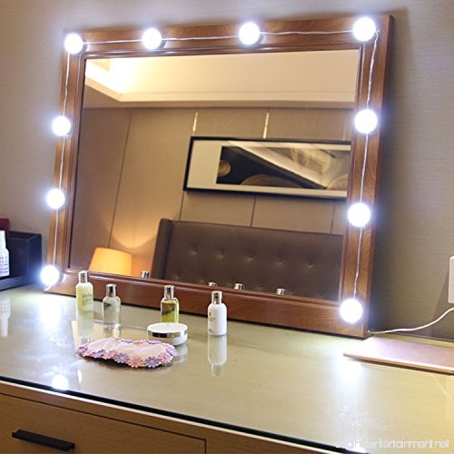 EEIEER Hollywood Style vanity Mirror Lights with 10 ...