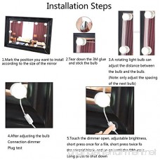 EEIEER Hollywood Style vanity Mirror Lights with 10 Dimmable LED Bulbs Kit USB Powered Lighting Fixture Strip for Makeup Vanity Mirror Table Set in Dressing Room - B079DQTCQW