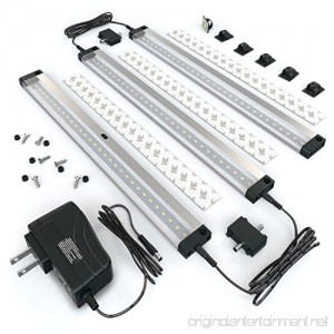 EShine 3 12 inch Panels LED Under Cabinet Lighting Hand Wave Activated Warm White (3000K) - B01AFH2EFQ