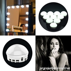 EWEMOSI 10 Vanity Mirror Lights - Dimmable LED Light Bulbs - Intelligent Adjustment Brightness for Makeup Vanity Table Set in Bathroom Living Room Hallway - B07BF4PDYS
