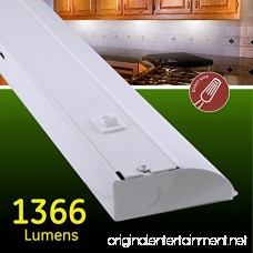 GE 36 Inch Premium Front Phase LED Under Cabinet Light Fixture Direct Wire In-Wall Dimmer Compatible 3000K Bright White Steel Housing 1366 Lumens 29434 - B01MECDAXC