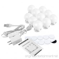 Hollywood Style LED Vanity Mirror Lights Kit Vanity Lights Makeup Lighting Fixture Strip with 10 Dimmable Light Bulbs Smart Dimmer USB Adapter for Makeup Vanity Table Set in Dressing Room - B07DKZ6SG3