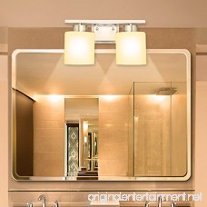 Homdox Bathroom Vanity Light Fixtures Wall Mounted 2 Light Interior Wall Fixture Sconce Lighting Fixture Brushed Nickel - B076HNPF3J