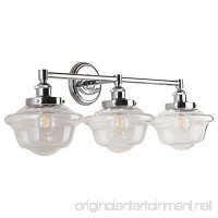 Lavagna 3 Light LED Bathroom Vanity Chrome with Clear Glass Linea di Liara LL-WL273-CLEAR-PC - B076B3C3C7