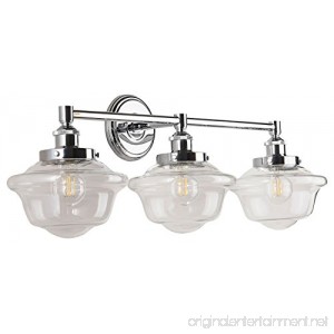 Lavagna 3 Light LED Bathroom Vanity Chrome with Clear Glass Linea di Liara LL-WL273-CLEAR-PC - B076B3C3C7
