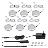 LE 6 Pack LED Puck Lights  Kitchen Under Cabinet Lighting Kit  1020 Lumens 5000K Daylight White Night Light  All Accessories Included  Perfect for Kitchen Under Counter Bedroom Hallway Stairs - B074BR4RHQ