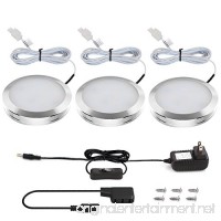 LE LED Under Cabinet Lighting Kit  510lm Puck Lights  3000K  Warm White  All Accessories Included  Kitchen  Closet Lights  Set of 3 - B00YMNS4YA