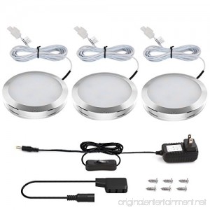 LE LED Under Cabinet Lighting Kit 510lm Puck Lights 3000K Warm White All Accessories Included Kitchen Closet Lights Set of 3 - B00YMNS4YA