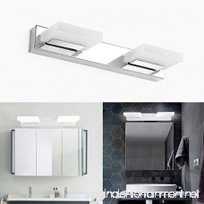 LED Bathroom Vanity Light ieGeek 8W Modern Vanity Light Wall Light Makeup Cabinet Mirror Light Mirror Front Light Stainless Steel/Chrome/Frosted Acrylic/360 Degree Rotation/Cool White/625 LM-2 Lights - B06ZXYPYGJ