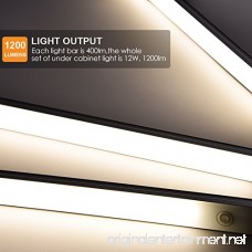 LED Under Cabinet Lighting Touch Control Dimmable Under Counter Light Strips for Kitchen Closet Shelf 3pc Light Bars Kit 12W 1200 Lumen 4000K Nature White - B075FKKF9C