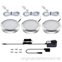 LEDGLE Under Cabinet Lighting Kit  550lm LED Puck Lights  6W  3000K Warm White  All Accessories Included  Closet Kitchen Lights  Set of 3 - B0716JNX8S