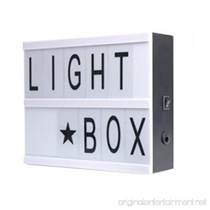Light Up Your Life A4/A5 Size Cinematic Light Box with Letters and LED Light with Free Combination Letters for Wedding Party Gift (A5) - B07F9X6MM1