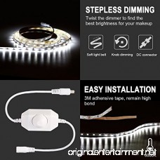 LUNSY LED Vanity Mirror Lights Kit for Makeup Dressing Table Set 13ft/4M Flexible LED Vanity Light Strip Daylight 6000K DIY Mirror Light with Dimmer and Power Supply Mirror not Included - B07C3MTFQL