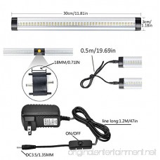 LXG 12in Dimmable LED Under Cabinet Lighting 12W 5000K Daylight 1000LM Clear Cover Led Strips 11key Remote Control 4 Pack - B01LA7443K
