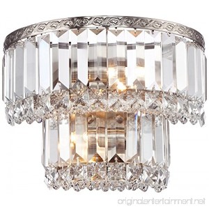 Magnificence Satin Nickel 10 Wide Crystal Wall Sconce - B00OCQN0FK