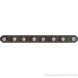 Maxim 7128OI Essentials 8-Light Bath Vanity in Oil Rubbed Bronze Finish – Metal Body Damp Rated. Vanity Lights - B000E0YGGK