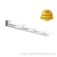 mirrea 16W Modern LED Vanity Light in 4 Lights  Stainless Steel and Acrylic  Cold White - B00UL625CE