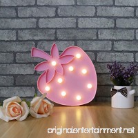 MyEasyShopping Party Decoration 3D Table LED Nightlight Pink Strawberry - B07DJNNQKV