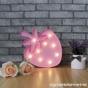 MyEasyShopping Party Decoration 3D Table LED Nightlight Pink Strawberry - B07DJNNQKV