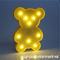 MyEasyShopping Party Decoration 3D Table LED Nightlight Yellow Bear - B07DJPDMD2