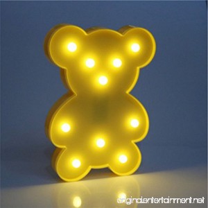 MyEasyShopping Party Decoration 3D Table LED Nightlight Yellow Bear - B07DJPDMD2