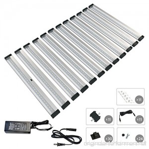 [New] EShine 12 Panels 12 inch LED Dimmable Under Cabinet Lighting Kit Hand Wave Activated - Touchless Dimming Control - Deluxe Kit Warm White (3000K) - B06W51W6N5