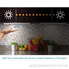 [New] EShine 3 12 Inch Panels LED Dimmable Under Cabinet Lighting Kit Hand Wave Activated - Touchless Dimming Control Cool White (6000K) - B01MZGWI1B