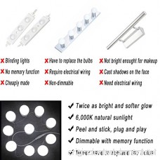 New Version Hollywood Style LED Vanity Mirror Lights Kit for Makeup Dressing Table Vanity Set Lighted Mirrors with Dimmer and Power Supply Plug in Lighting Fixture Strip 10 Bulbs Mirror Not Included - B075RXTDPS