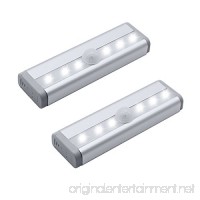 OHSMA Closet Lights 6 LEDs Mini Size Motion Sensor Night Light Wall Cabinets Lighting Closet Drawer Stairs Step with Security Light Bed Lights  Battery Powered(2-Pack) - B078X5PD6V