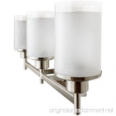 Revel Windsor 22 3-Light Modern Vanity/Bathroom Light Brushed Nickel finish & Frosted Linen Glass Shades - B01ICBEG9Y