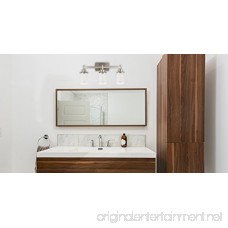 Revel Windsor 22 3-Light Modern Vanity/Bathroom Light Brushed Nickel finish & Frosted Linen Glass Shades - B01ICBEG9Y