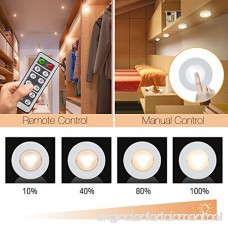 SALKING LED Puck Lights Wireless LED Under Cabinet Lighting with Remote Closet Light Battery Operated Dimmable Under Counter Lights for Kitchen Natural White-3 Pack - B07CG7RPRG