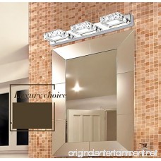 Silvery Crystal Mirror Front lamp Warm White LED Vanity Bathroom Light - Battaa C1803 (2018 New Design) Simple Make-up Wall Light Wall Sconce Mirror Light Picture Front Lamp with Switch 3 Lights - B0778F8VL7