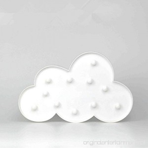 Svitlife Cute Cloud Shape LED Night Light Bedroom Party Home Decor Battery Marquee Table Lamp White - B07DKTBXJR