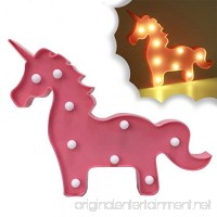 Svitlife Cute Unicorn Shape LED Night Light Bedroom Party Home Decor Battery Marquee Table Lamp Pink - B07DKNGQZT