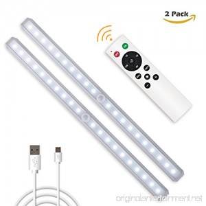 SZOKLED Rechargeable LED Closet Light with Remote Control LED Under Cabinet Lighting Wireless Under Counter Light Fixtures with Magnetic Strip LED Light Bar for Kitchen Closet Pack - B07DL25CRG