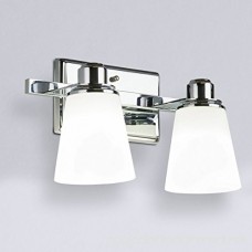 Terracina Two-Light Vanity Sconce Lamp Polished Chrome with Opal Glass Linea di Liara LL-WL220-2 - B00NCEC00O