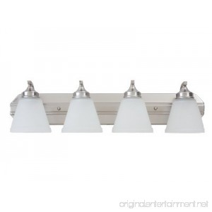 The Supply Point - 4 Light Vanity Brushed Nickel With Frosted Glass - B071G8Z9CB