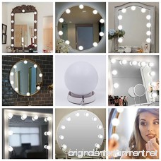TOMNEW Vanity Mirror Lights Hollywood Style LED Mirror Lights Kit 10 Dimmable Bulbs Kit for Makeup Dressing Table with Touch Dimmer and Power Supply Plug in Lighting Fixture Strip - B07CYTZBQM