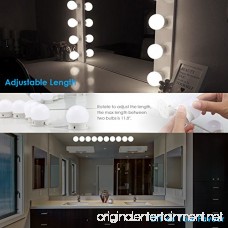 URPOWER Vanity Lights 16.4ft/5m 10 LED Bulbs Hollywood Style LED Vanity Mirror Lights USB Powered Make-up Lights for Vanity Mirror with Dimmable White Lights for Makeup Mirror Mirror Not Include - B078S57TH3