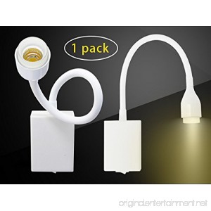 W-LITE 3W LED Hose Spotlight White Flexible Gooseneck Bed Lamp Spotlight for Art Gallery Display Without Plug 3000K Warm White - B075TZGB8G