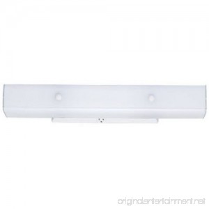 Westinghouse 6642400 Four-Light Interior Wall Fixture with Ground Convenience Outlet White Finish Base with White Ceramic Glass - B00002NAG1