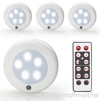 ZEEFO 4Pack LED Puck Lights Wireless Battery-Powered LED Cabinet Light With Remote Control Two Switchable Different Color and Timer Function Stick-Anywhere LED Night Light Safe Wall Light For Hallway - B017CJCTDM